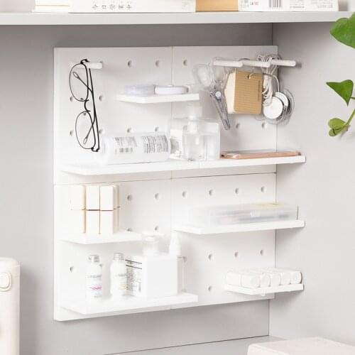 Wall-mounted Storage Board Key Holder Make Up Storage Rack Bathroom Shelves For Kitchen Accessories Desk Organizer Stationery