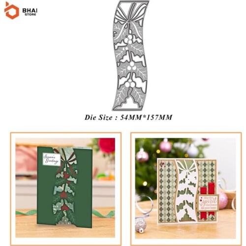 New Design Christmas Leaves Metal Cutting Dies Cut Decoration Scrapbook Paper Card Embossing Christmas Decor Craft Dies 2021