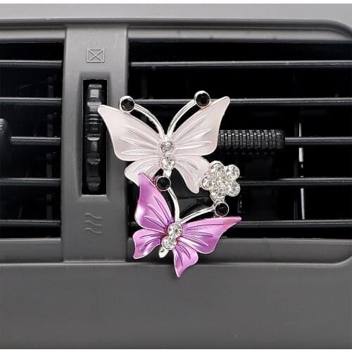 Air Freshener Butterfly Car-styling Car Perfume Natural Smell Air Conditioner Outlet Clip Fragrance Auto Accessories