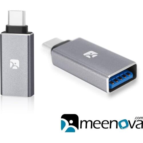 Meenova USB 3.1 Type-C to USB 3.0 A-Female Adapter Convert, Silver, for MacBook 2015, Xiaomi, Nexus 5X/6P, Pixel C, Zuk Z1 Meizu