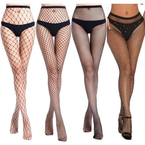 Sexy Women Pantyhose Fishnet Stockings Lingerie Small Middle Big Mesh Fish Nets Tights Anti Hook Nylon Collant Panty Tights