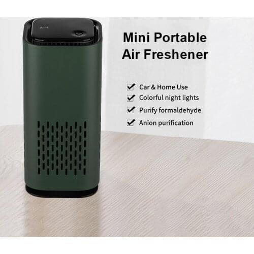 Mini Portable Air Purifier House Hold Air Freshener Ionizer Negative Ion Generator Household Use Car Charger One-key Operation