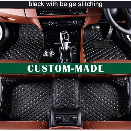 Right Hand Drive Car Floor Mats Set Fit Toyota COROLLA Sedan 2014-2020 Luxury Surround Black PU Leather Front & Rear Carpets