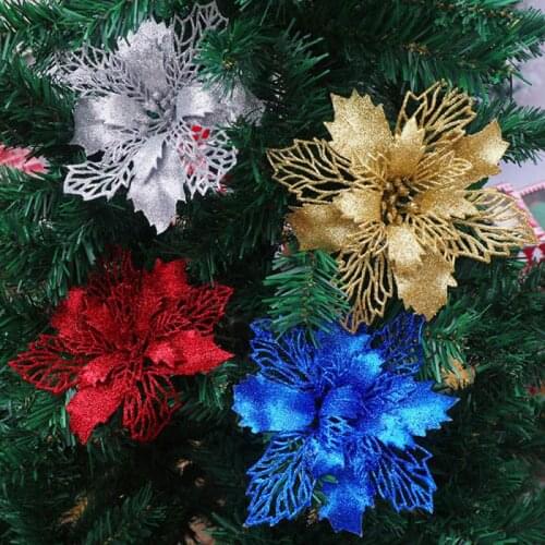 Hollow Artificial Flowers In A Variety Of Colors Are Available To Add Festive Atmosphere To Christmas Tree Decorations