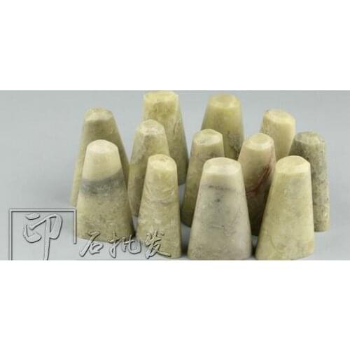 Qingtian Seal Red Rock Shaped Chapter Golden Stone Engraving Practice Wholesale 10pc