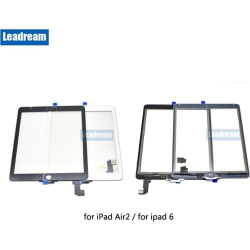 10PCS for ipad air 2 A1567 A1566 Touch Screen Digitizer Replacement Front Lcd Outer Glass With Sticker