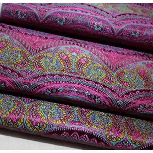 NCF381 3Colors Wavy Brocade Jacquard Chinese Qipao Silk Fabric Brocade Fabric For Women Dress Fabric For Chinese Wedding