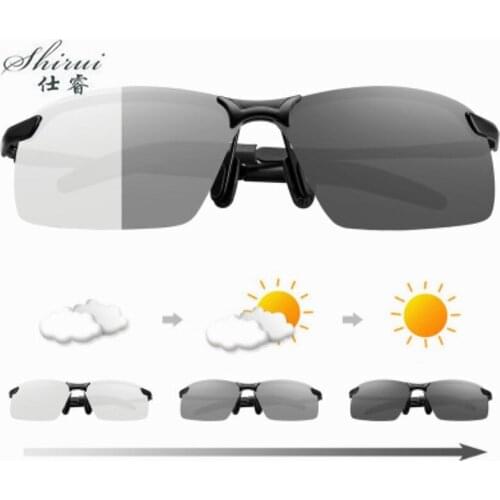 Photochromic Sunglasses Men Polarized Driving Chameleon Glasses Male Change Color Sun Glasses Day Night Vision Drivers Eyewear
