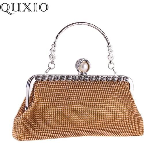 Luxury Crystal Evening Clutch Bags for Women 2019 New Fashion Sequine Wedding Handbags Designer Gold Party Bag Bolsa De Boda