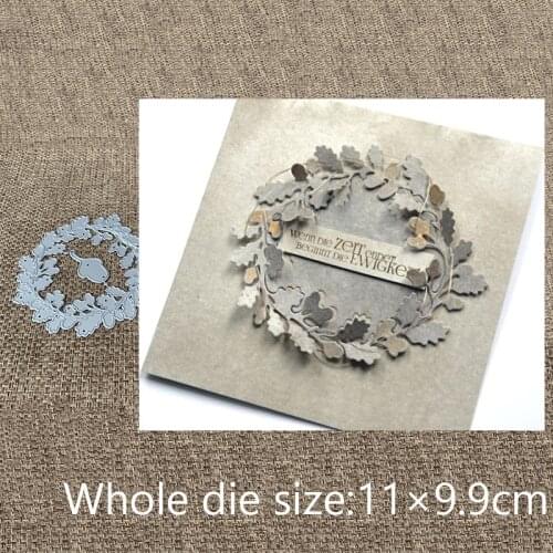 XLDesign Craft Metal Cutting Die cut die 2pcs Nut grass ring frame scrapbooking Album Paper Card Craft Embossing die cuts