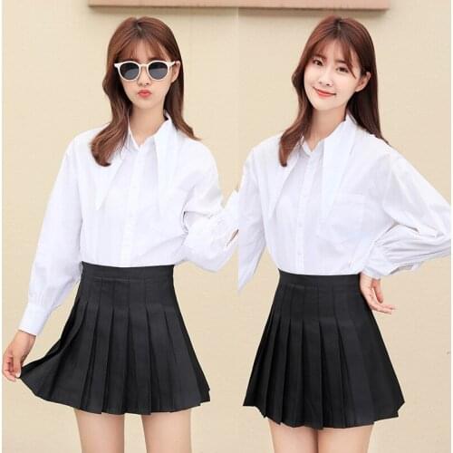XS-2XL Women Skirt Preppy Style High Waist Chic Stitching Skirts Summer Student Pleated Skirt Women Cute Sweet Girls Dance Skirt