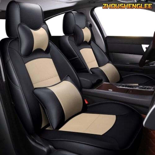 ZHOUSHENGLEE Custom Leather car seat cover set For Acura MDX RDX RL TL ILX CDX TLX-L Automobiles Seat Covers cars styling