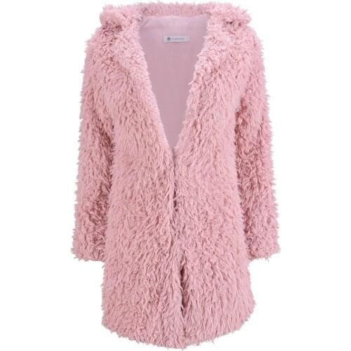 Women Thicken Winter Jacket Womens Fashionable Coat Cardigan Fluffy Long Faux Fur Coat European Style outerwear