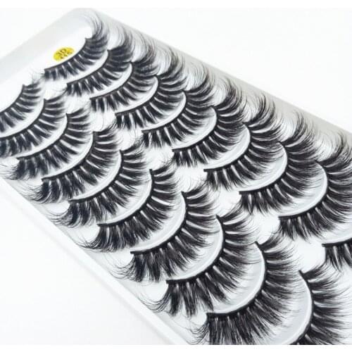 10 Pairs 3D Mink Lashes Natural Eyelashes Faux Cils Makeup Dramatic False Eyelashes Wholesale Fake Eyelash Extension Makeup