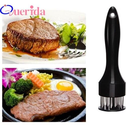 2Pcs/Set Stainless Steel 21-pin Long Handle Professional Meat Tenderizer Needle Beef Steak Mallet Meat Cutter Hammer Tools