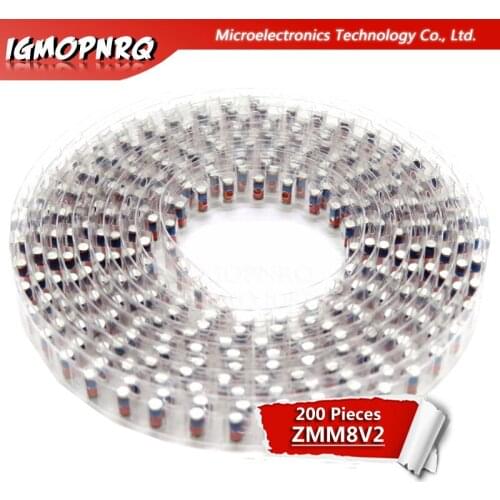 200PCS ZMM 8V2 LL34 SMD Zener diode package 1/2W 0.5w Chip Zener diode