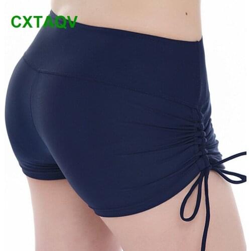 2018 Women High Grade Nylon Two Piece Separate Swimming Shorts Tankini Bottom High Waist Swimsuit Pants Water Sports Beachwear