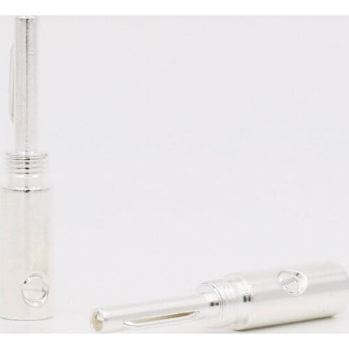 8pcs/lot Viborg Silver plated Banana plug banana adapter Silver Banana Connectors