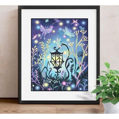 Diamond Embroidery Sale Full Square Drill Decoration Home Lamp 5D DIY Diamond Painting Flowers Cross Stitch Butterfly