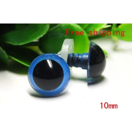 Free shipping!! DIY Teddy Bear Stuffed Toys Animal Dolls -10mm blue color doll eyes