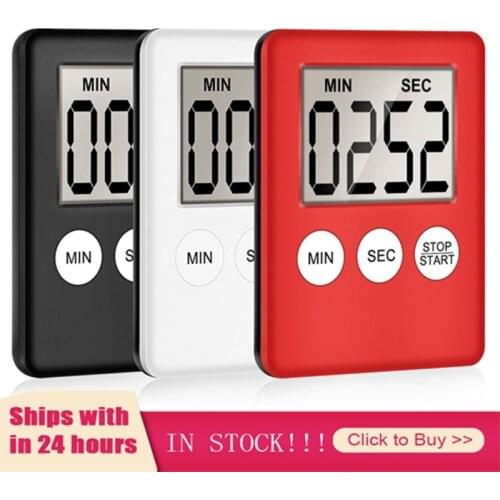 Large Screen Electronic Timer Big Digits Loud Alarm Reminder Clock With Large LCD Display For Kitchen Cooking Baking Sports Work