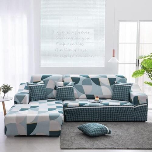 Abstract Geometric Series Sofa Cover Fashion Printed Stretch Elastic All-inclusive Slipcover Furniture Protector Anti-dus Cover