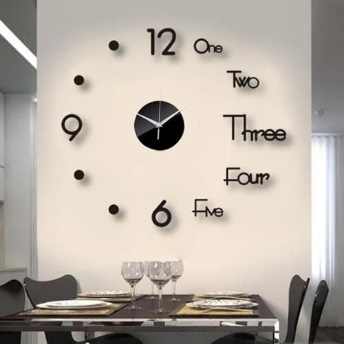 DIY Creative Digital Acrylic Wall Clock Quartz Frameless Mirror Stickers Clocks Modern Art Decal Home Decor Modern Decor