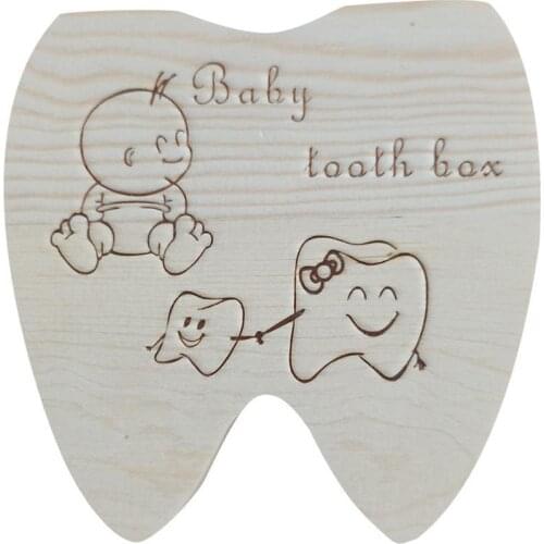 Wooden Baby Hair Deciduous Teeth Storage Box Collect Gift Tooth Baby Box Umbilica Baby Gifts Souvenirs Save Teeth M9Q2
