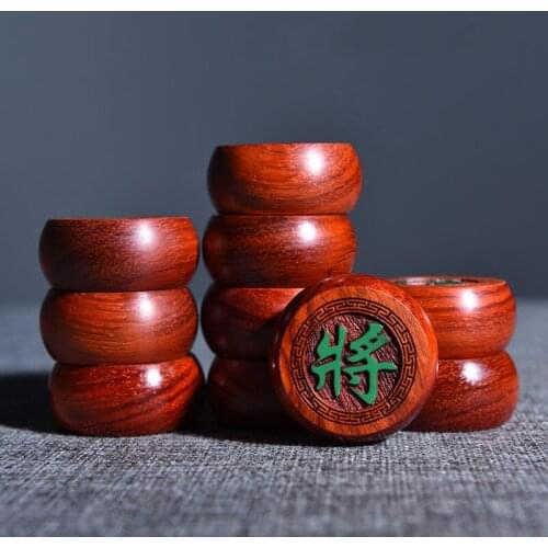 Chinese Chess Lao Red and Sour Tree 4.8 Set Jin Sinan Chess Myanmar Pear Blossoms Various Redwood Solid Wood Chess Pieces