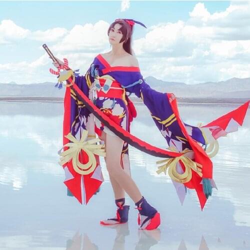 Hand Tour Onmyoji Cosplay Costume Yaoji Ji Full Set Dress Japanese Game Dress Role Play Halloween Party Woman Girl