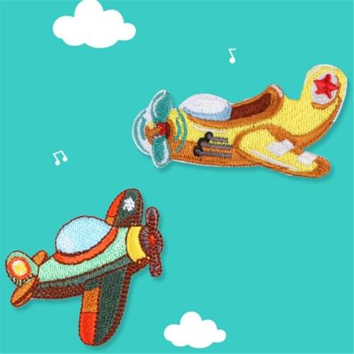 Maxsin 1 Pcs High Quality airplane helicopter cartoon Patches for child Bag Jeans Iron On Patches for Clothes DIY