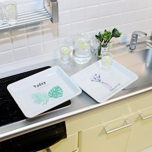 2PCS/LOT Metal 1/12 Scale Dollhouse Miniature Dish Tray Pretend Play Mini Kitchen Blyth Funiture Accessories Toy