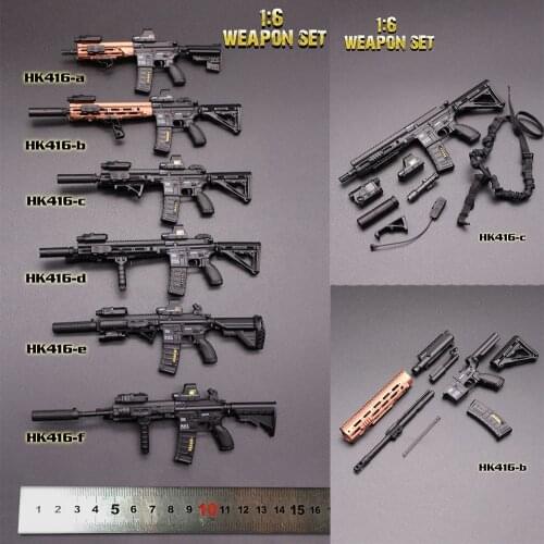 Mini times toys 1/6 scale HK416 weapon model non-launchable fit 12 inch action figure