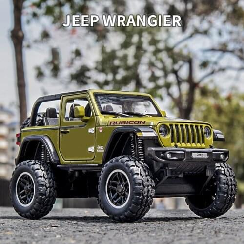 1:20 Jeep Wrangler Rubicon 1941 Modified Vehicle Alloy Car Off-Road Vehicle Toy Diecasts & Toy Vehicles Car Model Kids Toy Gifts