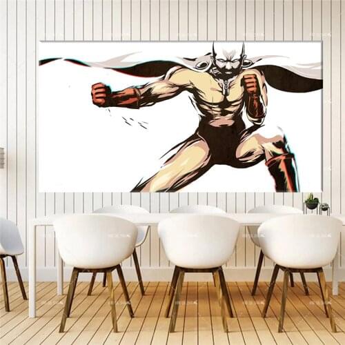 One Punch Man Anime Poster Art Prints Original Canvas Artwork 50 x 70 cm,No Frame
