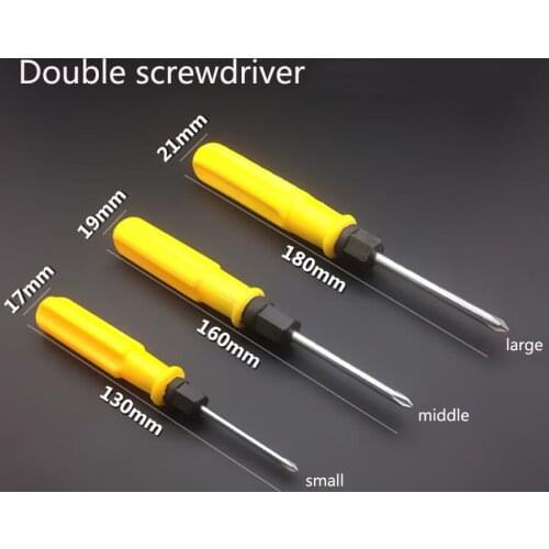 1PC Wholesale Double Head Screwdriver Slotted And Phillips For Repairing Disassemble Tool Magnetic Screwdriver