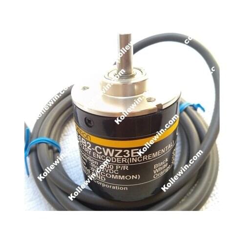 OMR 1pc Incremental Rotary Encoder E6B2-CWZ3E 500P/R, 500PPR E6B2 CWZ3E, 5-12VDC, free manual and installation instruction