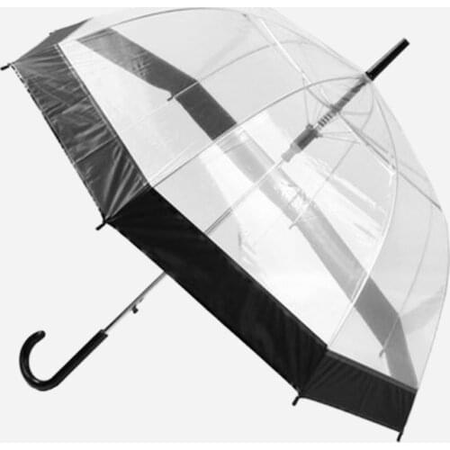 Transparent Long-handle Rain Umbrella Ultra Light Women Kids Female Umbrellas