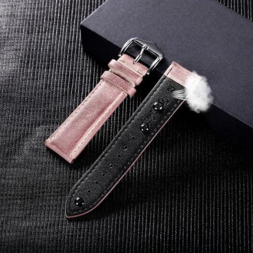 KZfashion Watch Band Watchband Leather Strap 18mm 20mm 22mm 24mm Watch Accessories Stainless Steel Men Woman High Quality