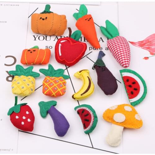 Handmade Fabric Fruit vegetables Woven Crochet Patch Sticker Girl Hair Jewelry DIY Headband Headwear Clip Garment Shoes Decor