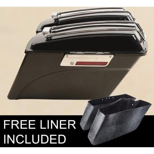 Saddlebags w/ Top Rail Light For Harley Touring Models Electra Street Road Glide Softail Sportster Dyna 94-13