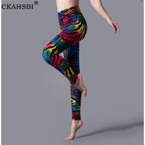 CKAHSBI Push Up Leggings For Women High Waist Fitness Leggings Mujer Leopard Print Breathable Sportswear Ladies Polyester Skinny