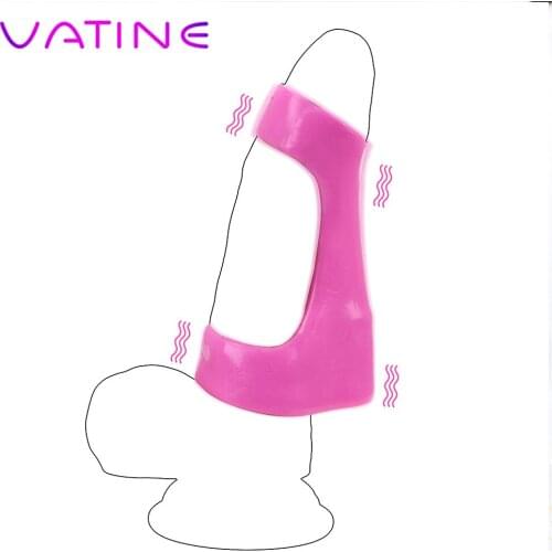 VATINE Lasting Vibrating Penis Ring G Spot Stimulation Penis Trainer Delay Ejaculation Male Masturbation Sex Toys for Men