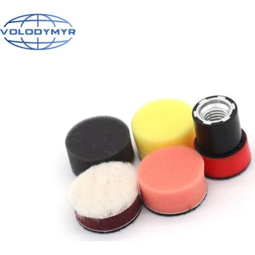 Volodymyr Polishing Pad Wool Disc for Car Polisher Machine 1 Inch Backing Plate Polish Pads Auto Accessorie Detail Detailing