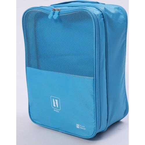 Large-capacity Shoes Storage Bag Double Zipper Prtable Travel Out Hangable Shoes Bag Dirty Clothes Underwear Bras Storage Box