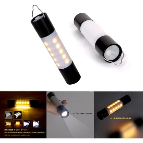 USB Rechargeable LED Flashlight Waterproof Zoomable LED Torch Emergency Light Outdoor Camping Tent Lamp Portable Hanging Lantern