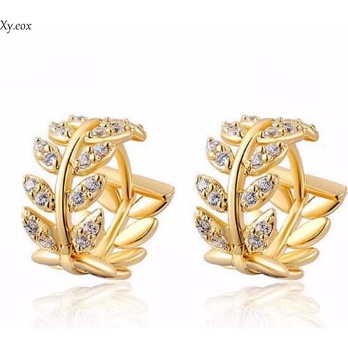 Женские золотые серьги XY.EOX China At AliExpress