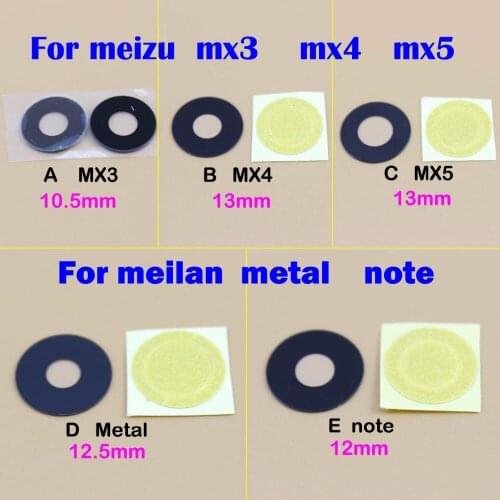 YuXi For MEIZU Mx3 MX4 MX5 for meilan metal note mini Camera Lens Glass Cover Replacement with Adhesive