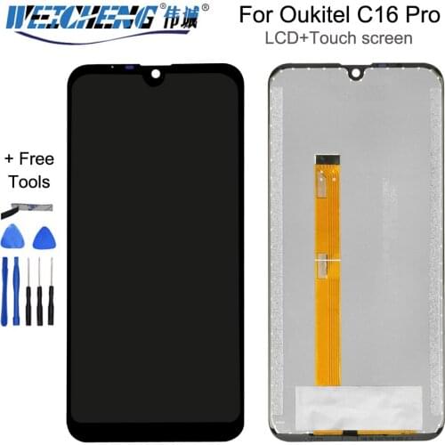 For 5.71" Oukitel C16 Pro LCD Display and Touch Screen Digitizer Assemly For C16 Pro Phone Repair Parts With Tools And Adhesive