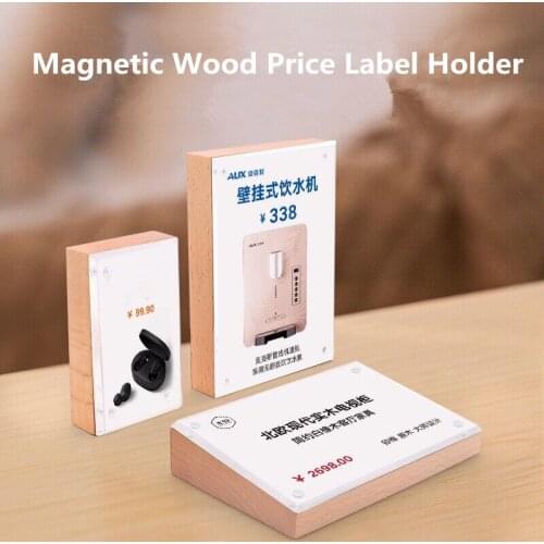 100*150mm A6 Price Tag Name Card Acrylic Magnetic Picture Photo Frame Declining Desk Sign Frame AD Block Label Display Stand